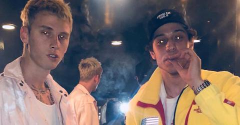 pete Davidson celebrates holidays family machine gun Kelly after suicide threats