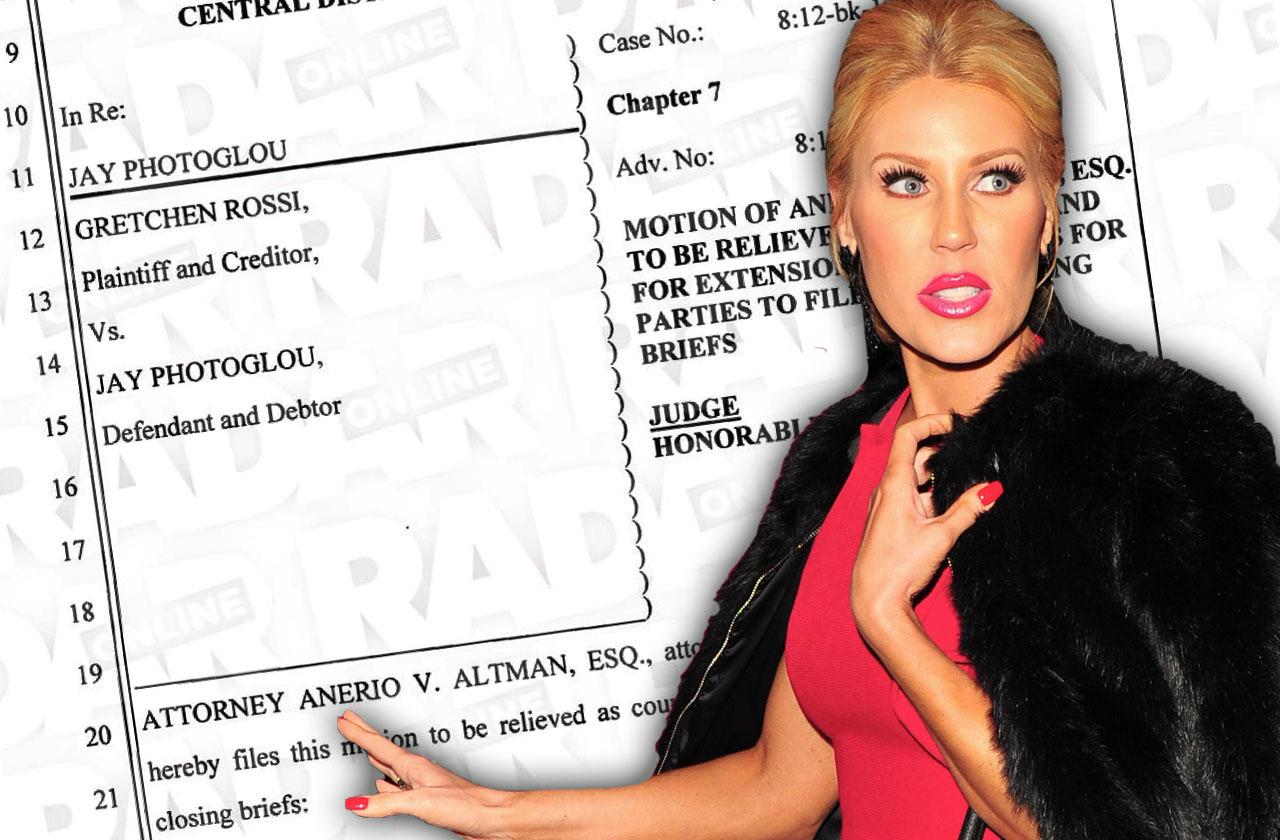 Gretchen Rossi Attorney Quits Legal Case Against Jay Photoglou