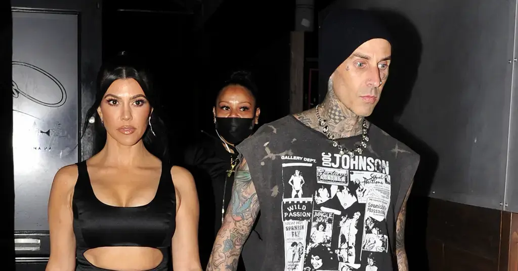 kourtney kardashian and travis barker seen for first time since urgent family matter