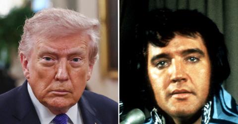 Photo of Donald Trump, Elvis Presley
