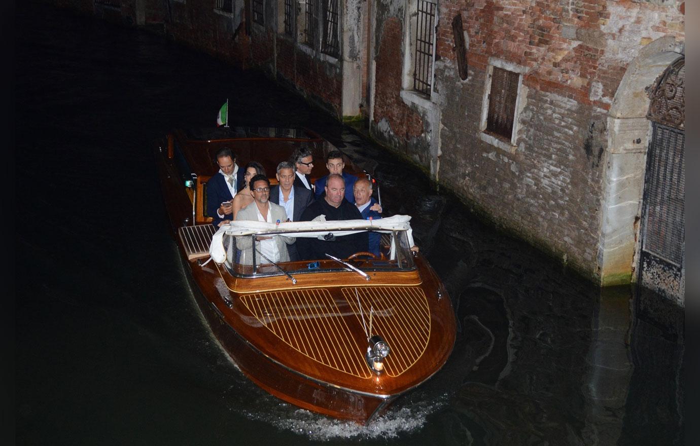 //george clooney and amal dine out with matt damon and luciana barroso in italy