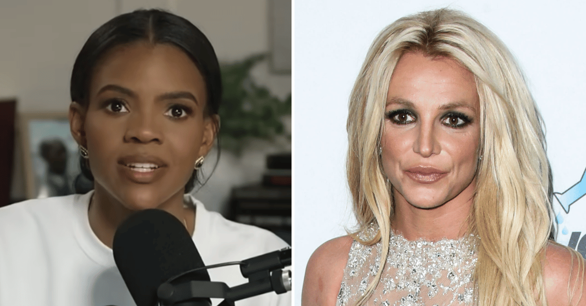 Split photo of Candace Owens, Britney Spears