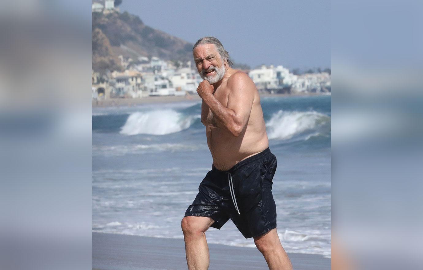 Robert De Niro Splashes In Ocean Celebrates 75th Birthday