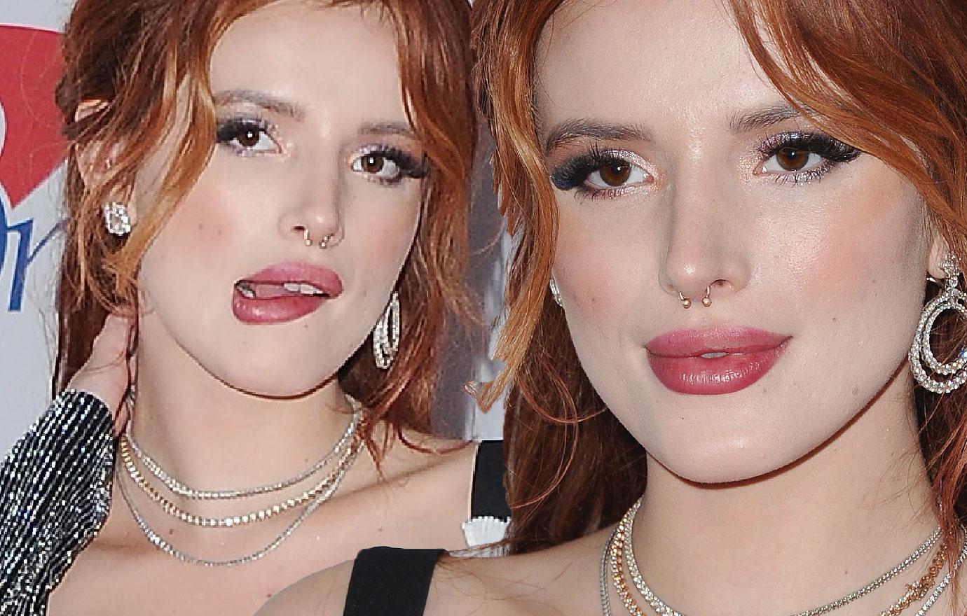 Bella Thorne Suffers Nip Slip In Ultra Low-Cut Swimsuit