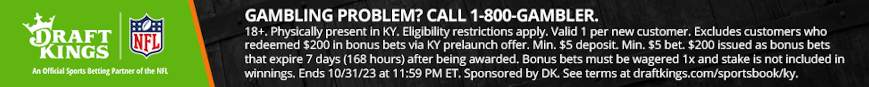 DraftKings Kentucky Launch Promo.