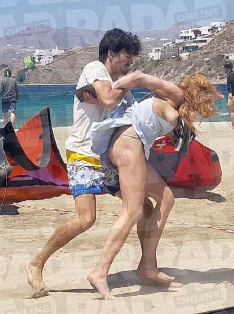 Lindsay Lohan Fiance Fight Beach Abusive Engaged