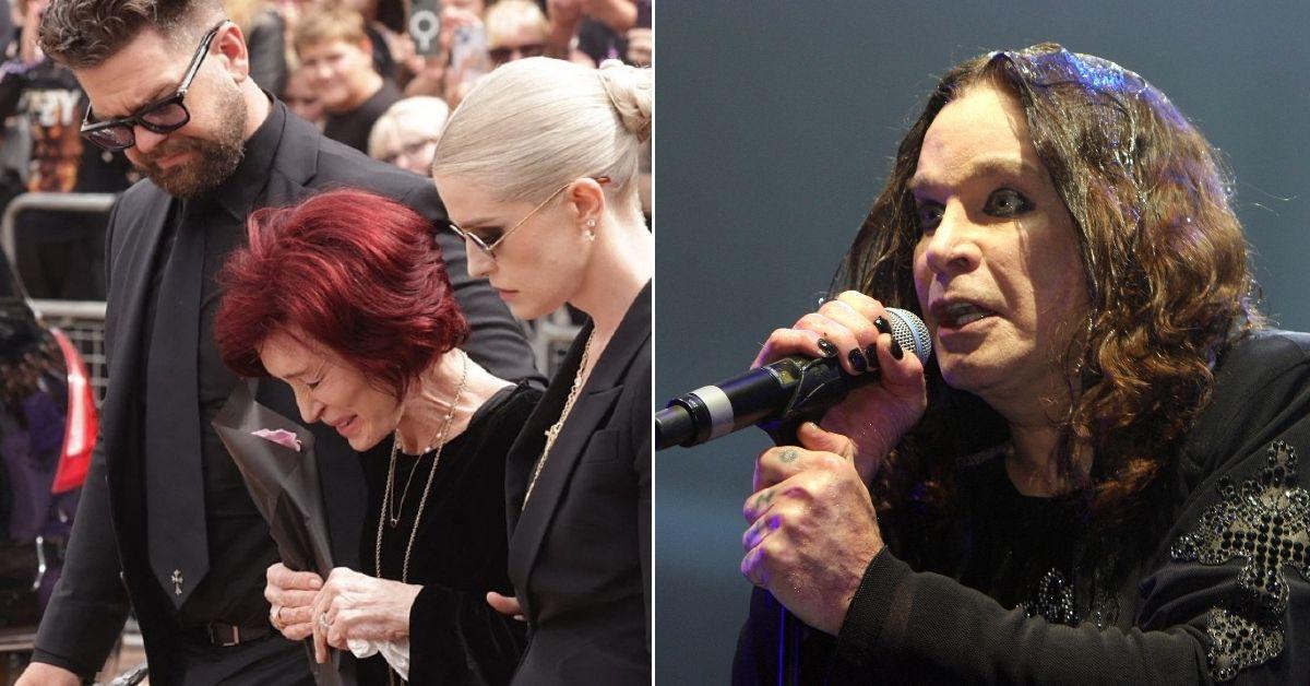 photo of sharon osbourne at ozzy's funeral