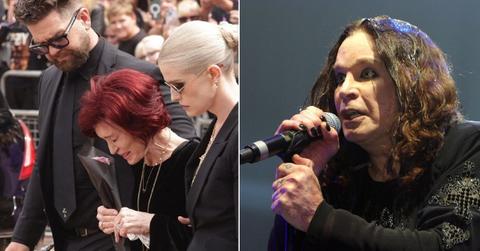photo of sharon osbourne at ozzy's funeral