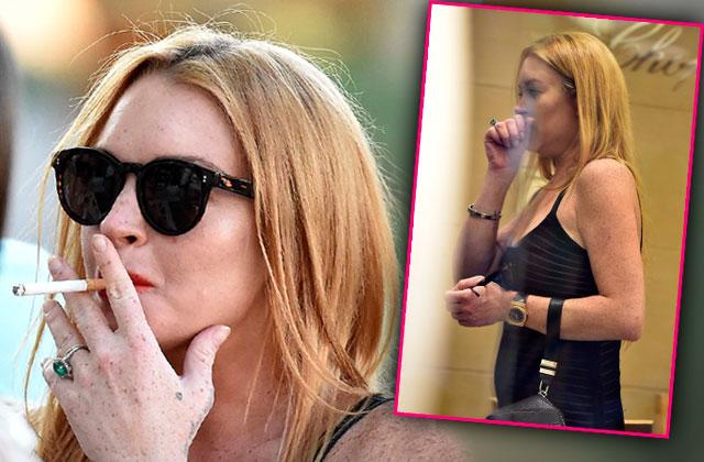 lindsay lohan pregnant smoking