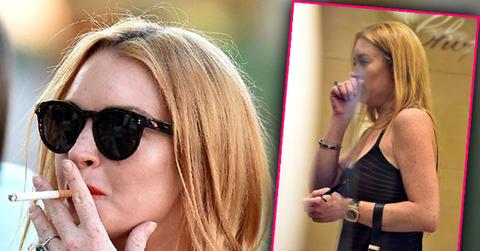 lindsay lohan pregnant smoking