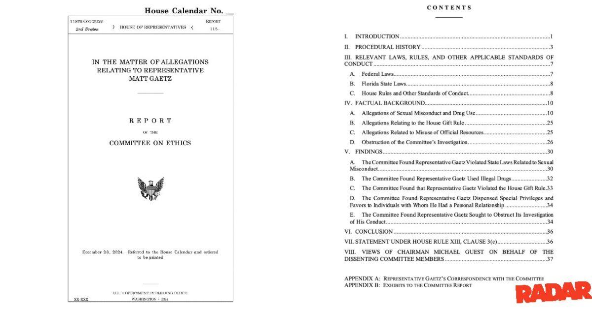 matt gaetz report open