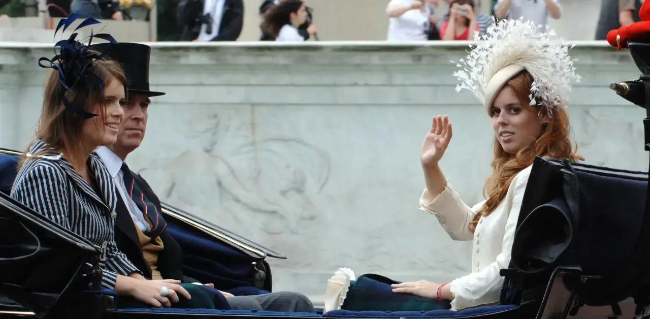 Photo of Andrew Mountbatten Windsor, Princess Beatrice and Eugenie