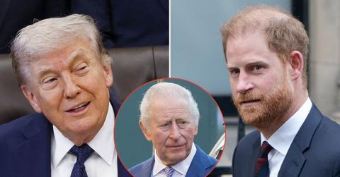 picture of Donald Trump, King Charles and Prince Harry
