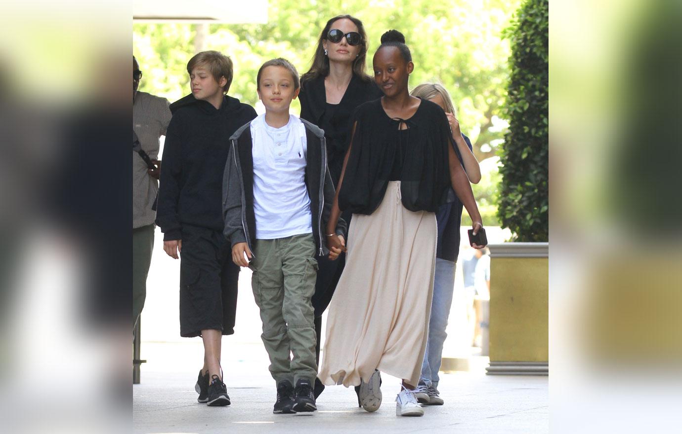 Angelina Jolie kids movies Los Angeles amid Brad Pitt custody battle