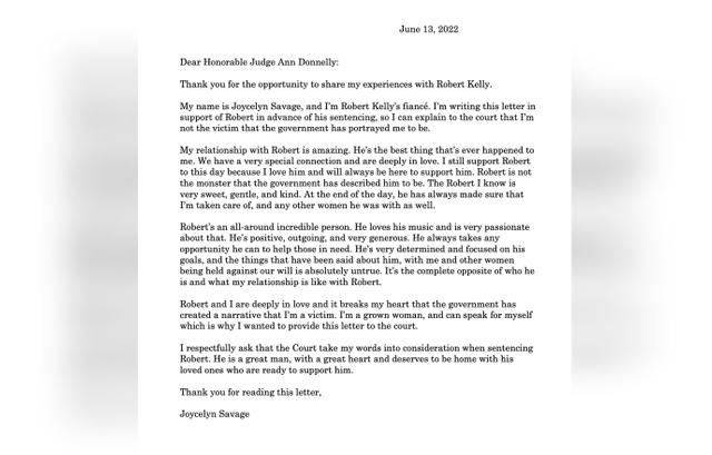 R. Kelly’s Fiancée Joycelyn Savage Wrote Bombshell Letter To Judge ...