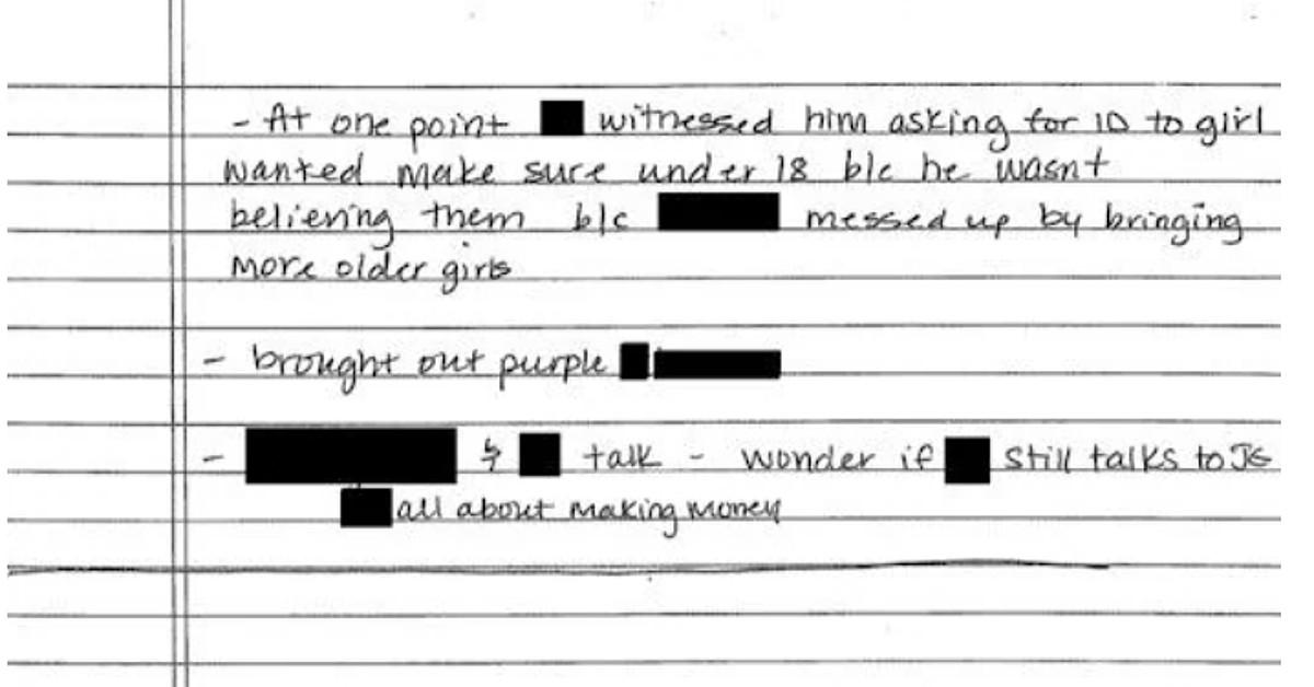 Photo of Epstein file