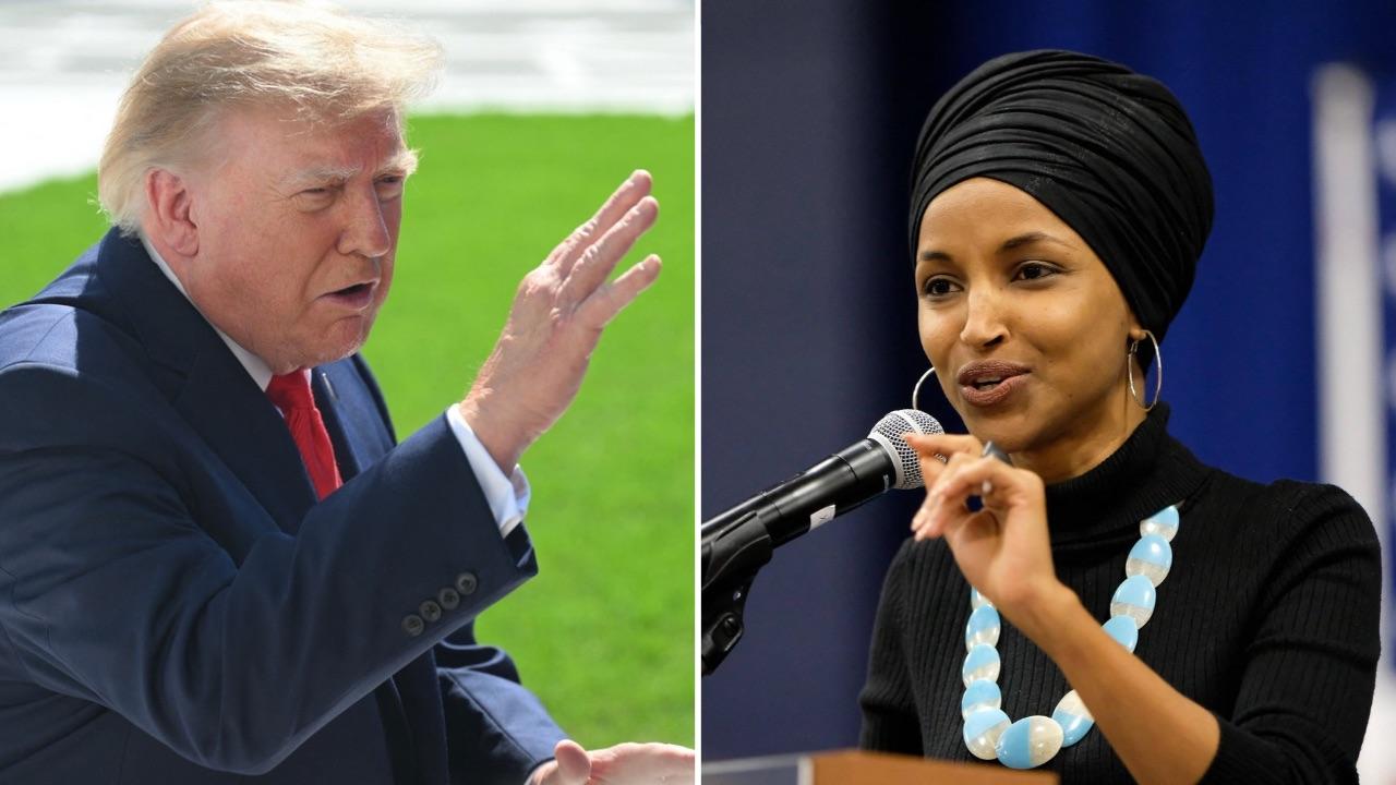 Photo of Donald Trump, Ilhan Omar