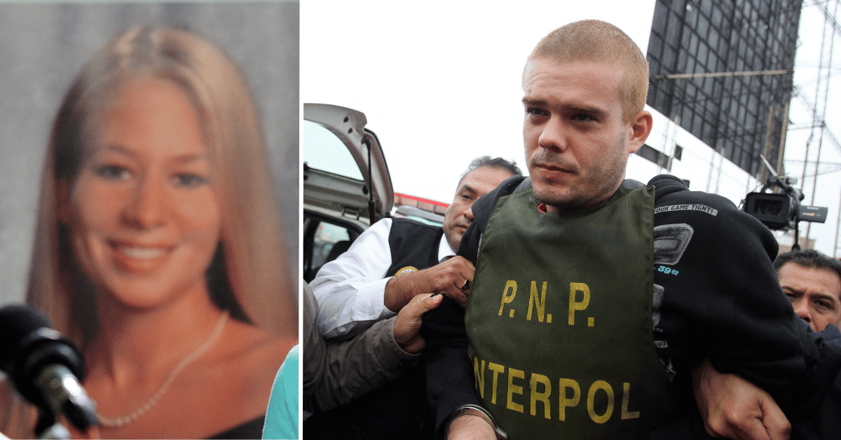 Split photo of Natalee Holloway, Joran van der Sloot