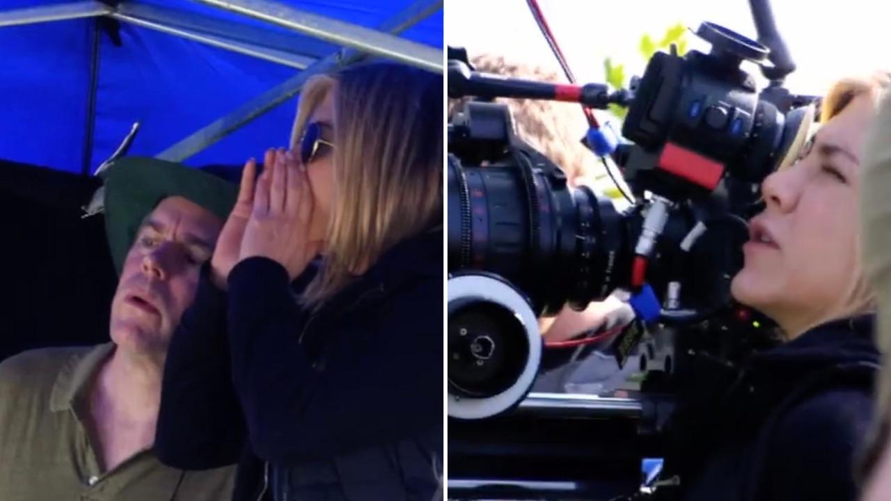 Photos of Jennifer Aniston directing 'Five'