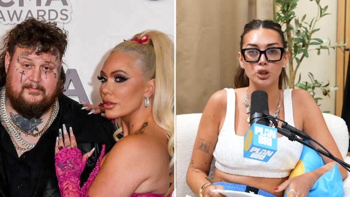 A photo of Jelly Roll and Bunnie Xo alongside a photo of Briana LaPaglia