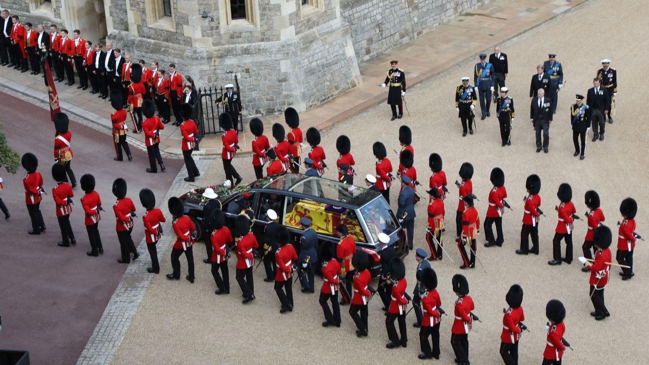 Photo of a royal funeral