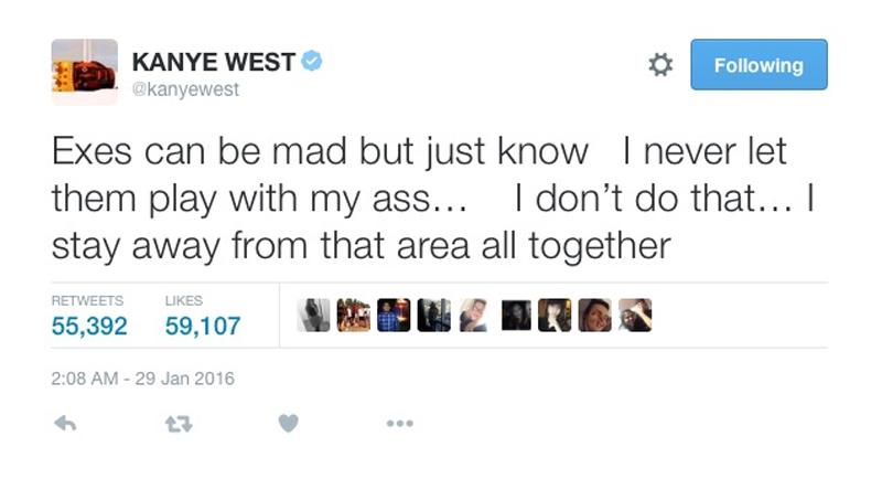 Kanye West Amber Rose Twitter Rant Butt Thing