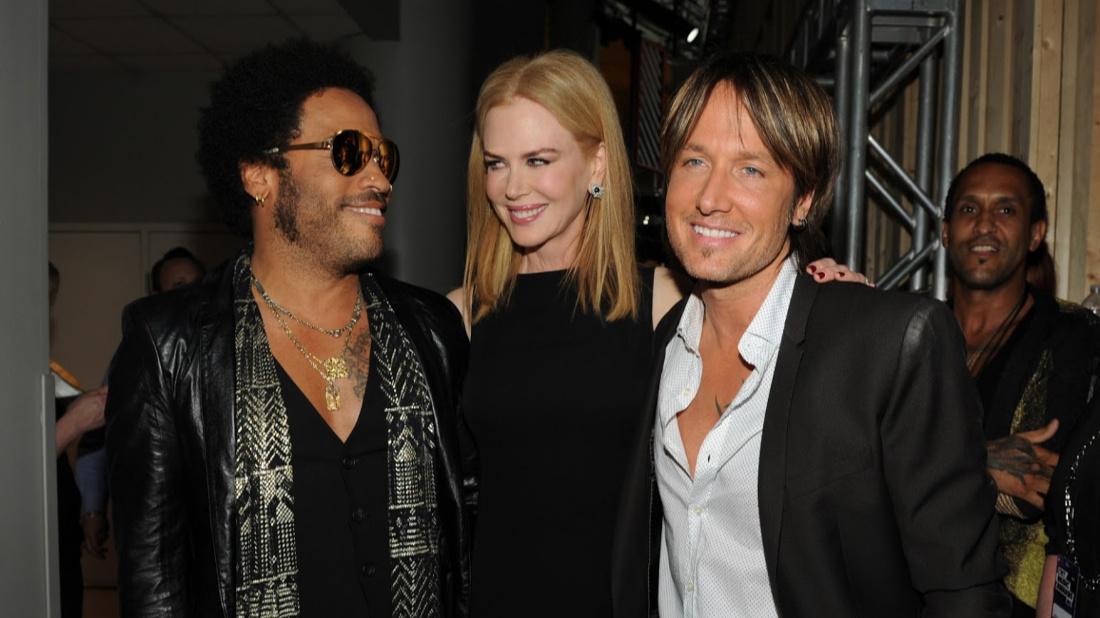 Lenny Kravitz and Nicole Kidman and Keith Urban