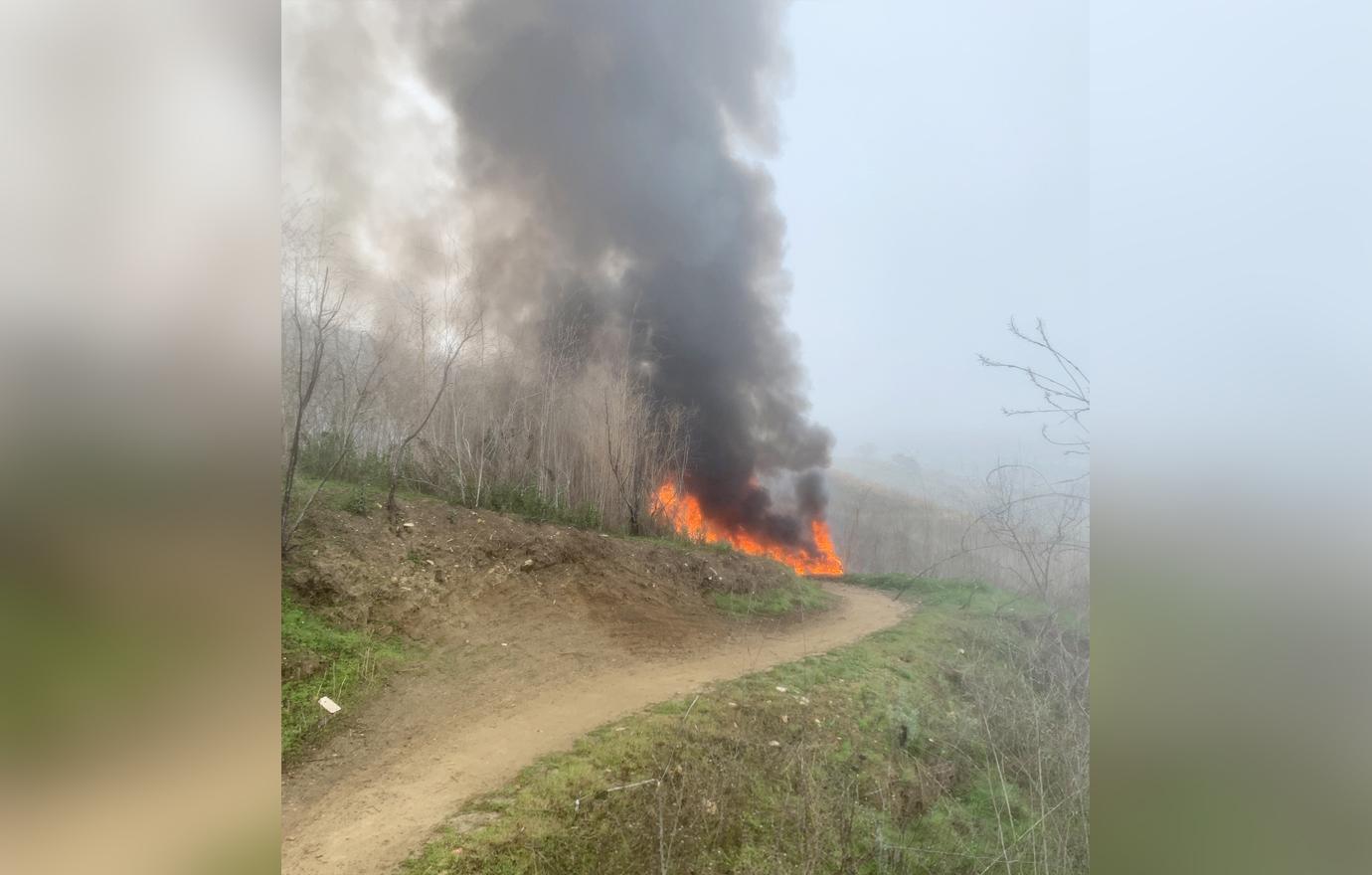 Kobe Bryant’s Fiery Helicopter Crash Photos From The Death Scene