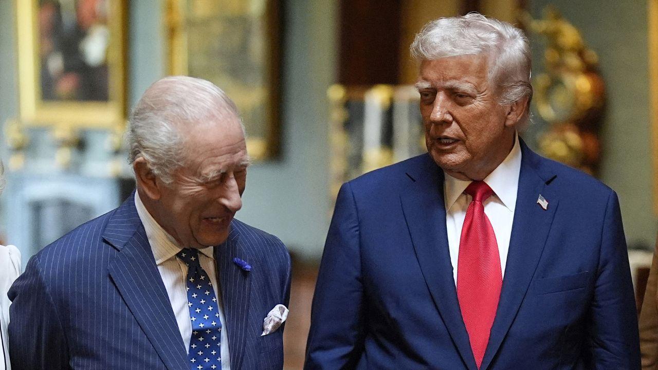 picture of Donald Trump and king charles
