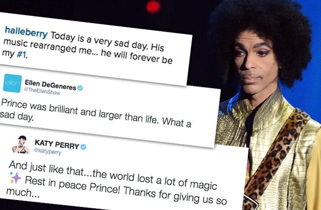 //celebrities react news prince death