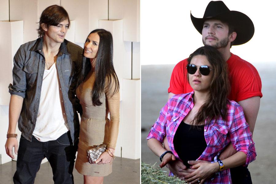 //ashton kutcher demi moore mila kunis