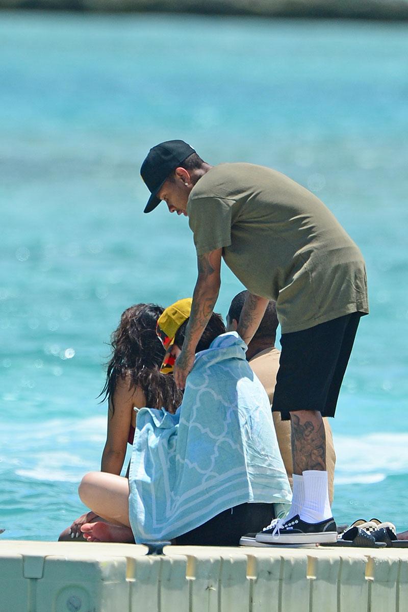 kylie jenner butt thong red bikin tyga kissing birthday vacation