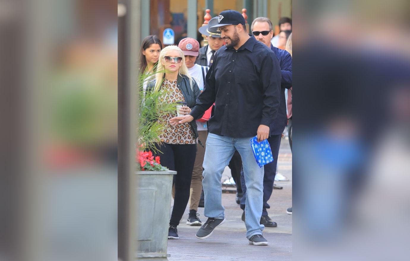 Christina Aguilera And Fiance Matthew Rutler Take Kids To Mall