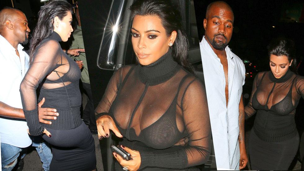 Kim Kardashian's Wardrobe Malfunction in Sheer Bodysuit: Photos