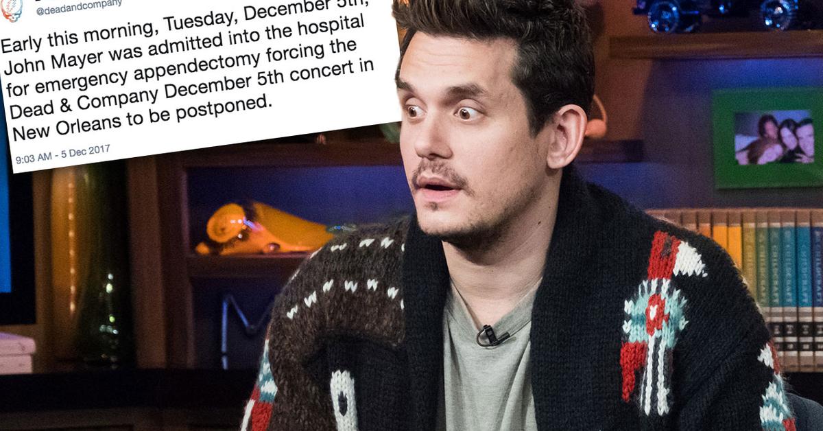 John Mayer Hospitalized! Singer Sent In For Emergency Surgery