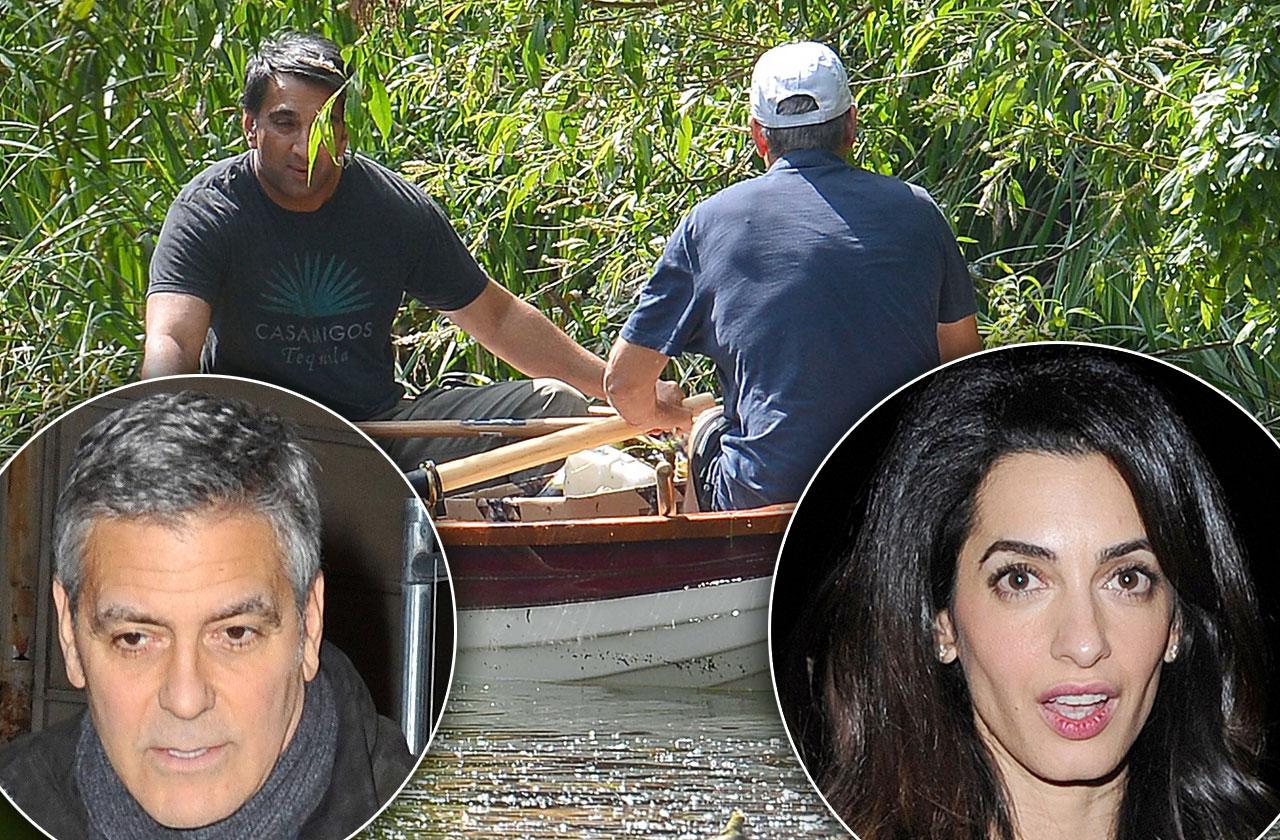 George Clooney Twins Born Row Boat