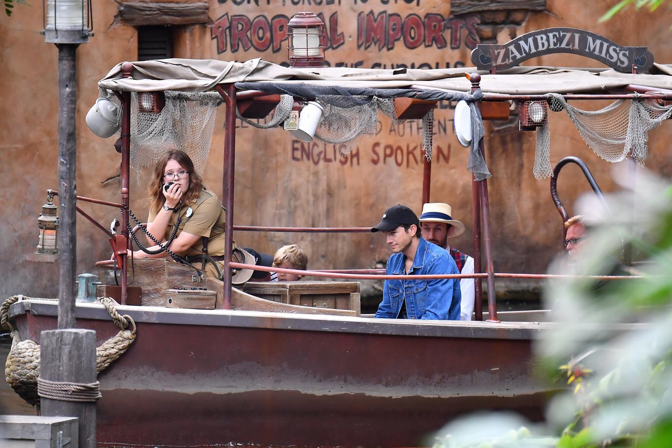 Ashton Kutcher Celebrates Daughter's Birthday At Disneyland