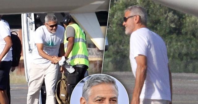 George Clooney Limping Car Accident