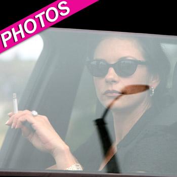 //catherine zeta jones smoke break