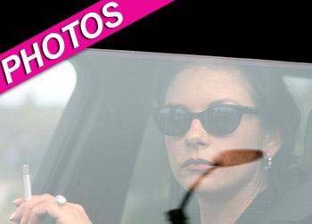 //catherine zeta jones smoke break