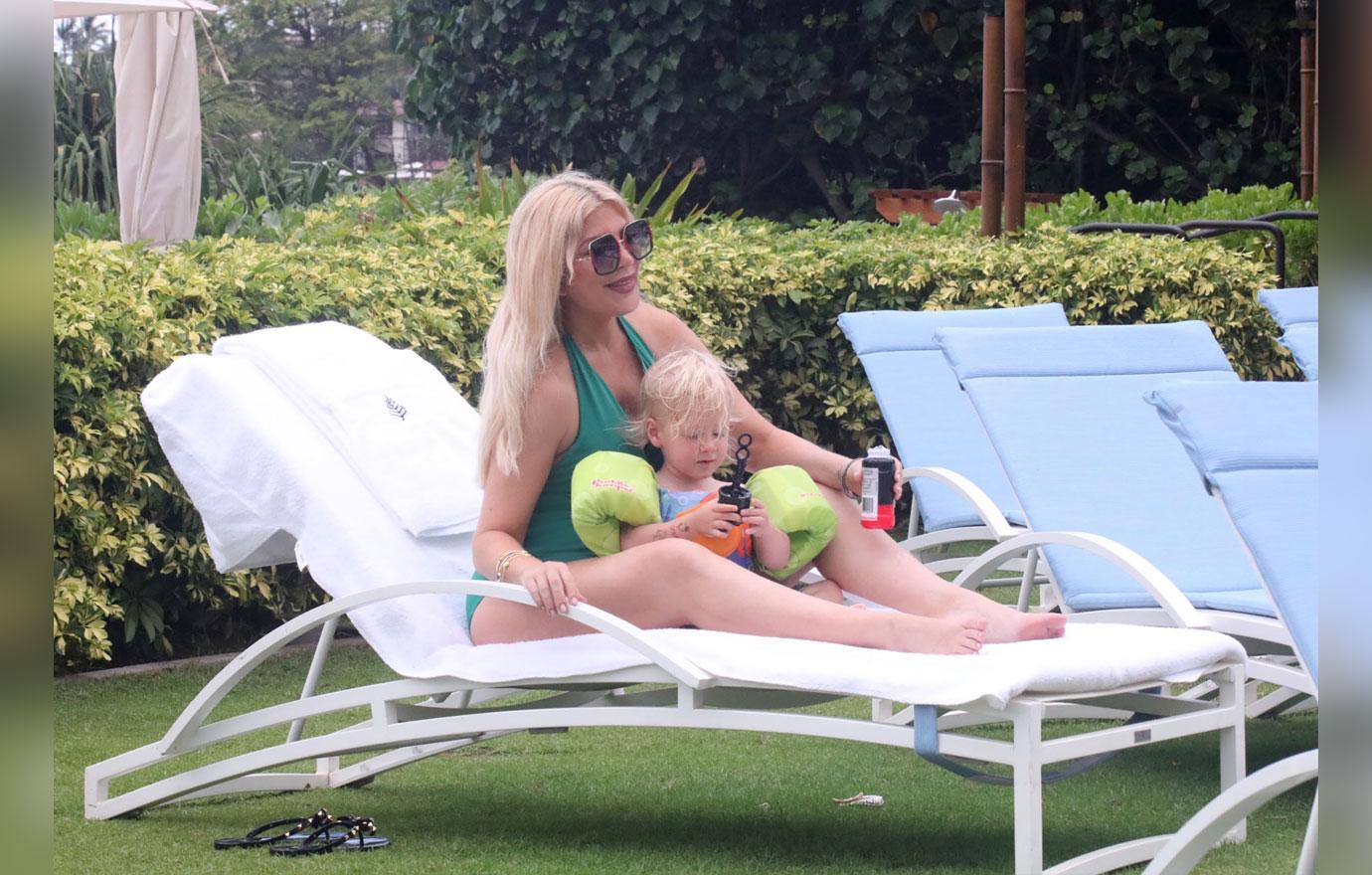 Tori Spelling With Son Beau Amid Financial Problems