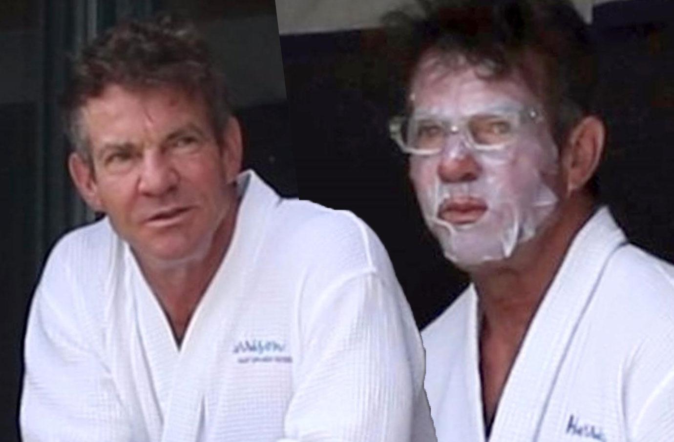 Dennis Quaid And Santa Auzina Have Spa Day