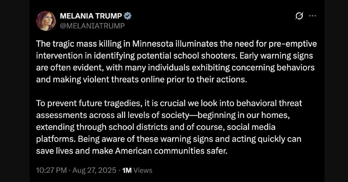 Melania Trump Tweet