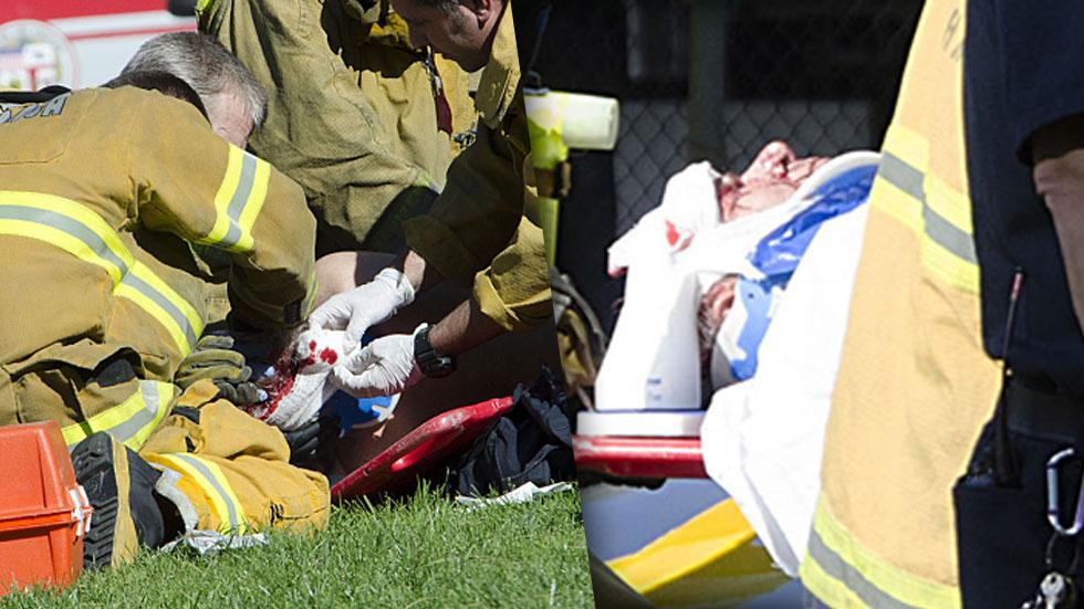 Harrison Ford Carried Away From Plane Crash On Stretcher