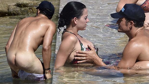 orlando bloom katy perry dating beach body bikini boobs cleavage pics