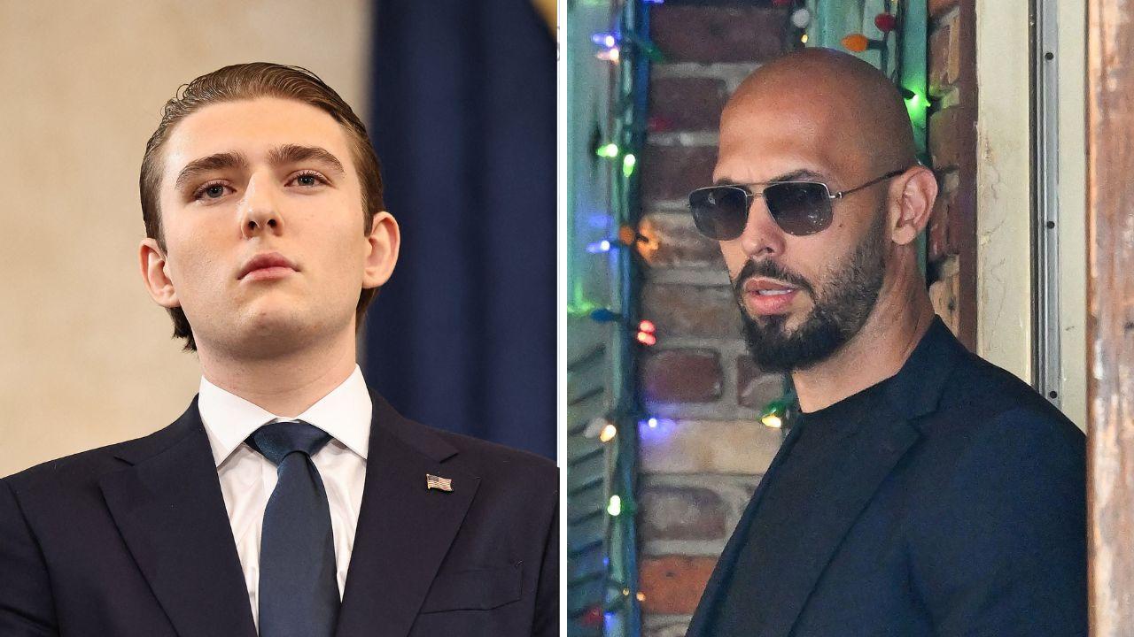 Photo of Barron Trump and Andrew Tate