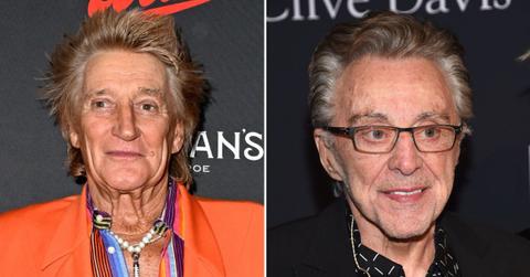 Split photos of Frankie Valli and Sir Rod Stewart