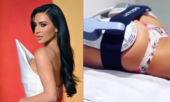 kim kardashian undergoing body contouring work and laser treatments