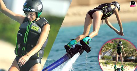 Kendall Jenner bikini jet pack at Bart's