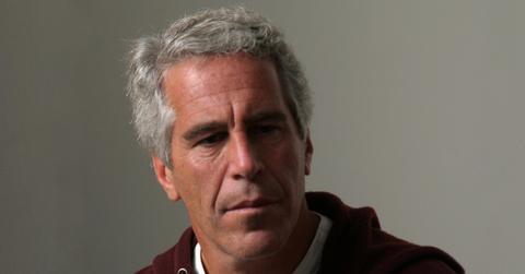 Jeffrey Epstein Closeup Looking Serious in Burgundy Hoodie